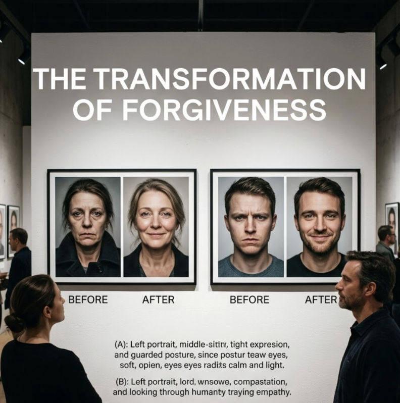 A PHOTOGRAPHER TOOK PORTRAITS OF PEOPLE BEFORE AND AFTER THEY WERE FORGIVEN
