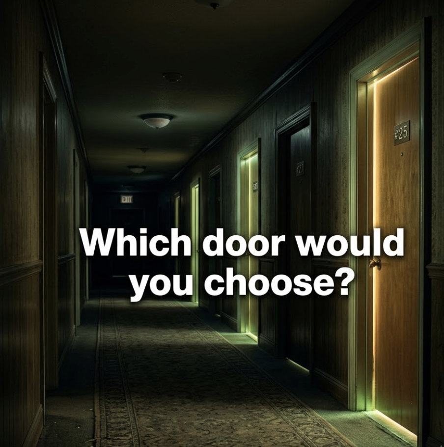 THE DOOR YOU CHOOSE MAY REVEAL THE BLESSING YOUR HEART HAS BEEN WAITING FOR
