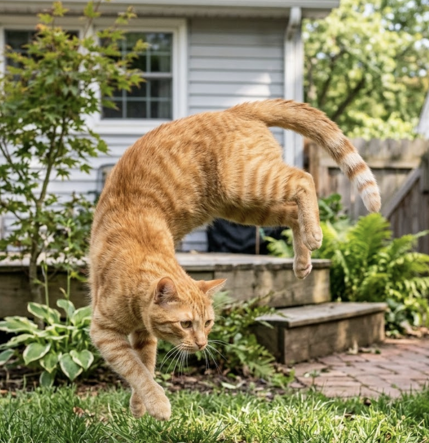 HOW DO CATS ALWAYS LAND ON THEIR FEET?