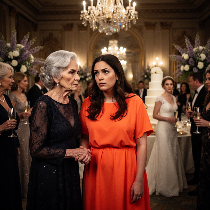 My sister had all seven bridesmaids in stunning lavender dresses, but gave me a different one—a bright orange 2XL. “It was the only one left,” she smiled, as my parents told me not to make a fuss. At the wedding reception, the groom’s grandmother approached me, took my hand, and spoke six words that cancelled my sister’s wedding.