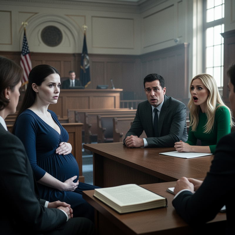 Eight months pregnant, she walked into the courtroom to file for divorce, ready to surrender their multi-million dollar estate, investment portfolios, luxury cars, and all shared assets to her unfaithful husband, while his mistress smirked triumphantly, confident of her victory.