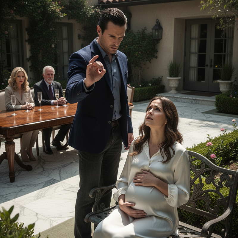 While David was away on a business trip, his cruel cousin Marcus ruthlessly humiliated Sarah, a seven-month pregnant woman, by throwing her late mother’s cherished woolen baby bootie into the swimm…