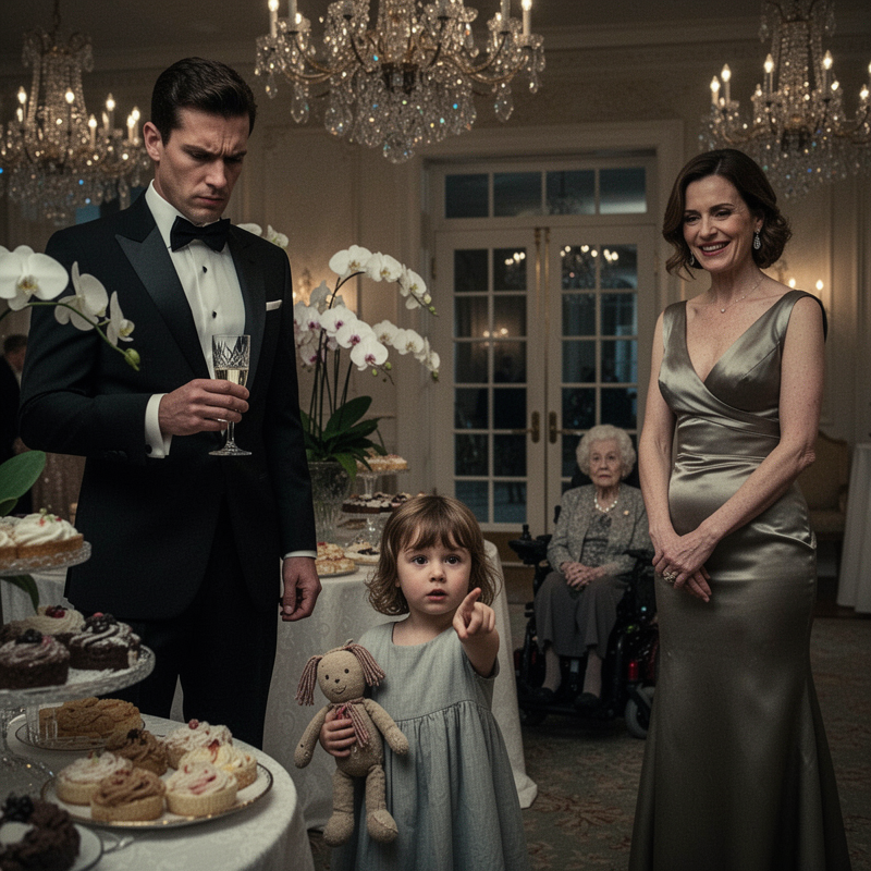 As billionaire Julian Cole stood before his elite circle to announce his upcoming wedding date to his flawless fiancée Vanessa Marsh, three-year-old Sophie—the daughter of their quiet housekeeper E…