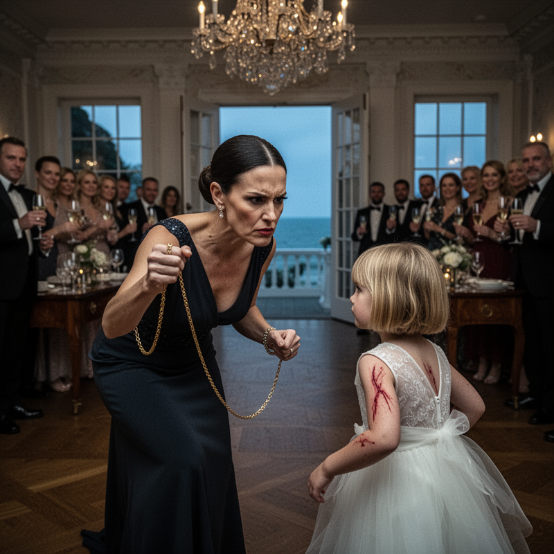 During her luxurious wedding reception at a historic estate in Newport, Rhode Island, the arrogant bride violently snatched a priceless diamond-and-emerald locket—the only keepsake from the groom’s…