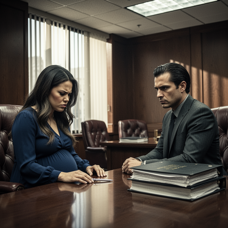Eight months pregnant and standing inside the imposing halls of the county courthouse, Khloe Harrington discovered that her husband Richard had not only drained $2,450,000 in joint marital assets f…