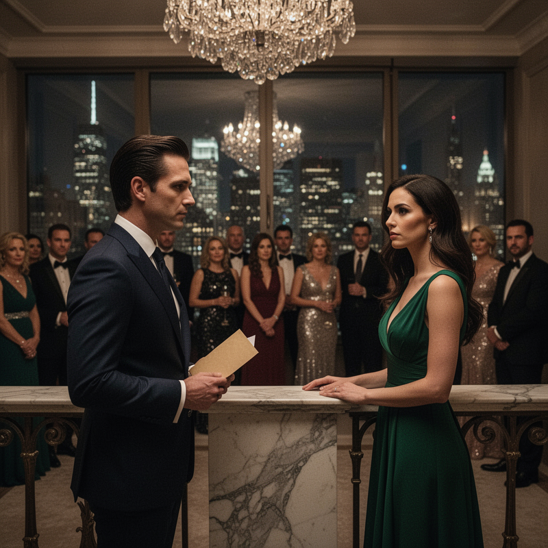 Standing in the middle of our multimillion-dollar penthouse in Manhattan, surrounded by my husband Nathan’s elite business associates and their icy socialite wives, I watched him casually pour a gl…