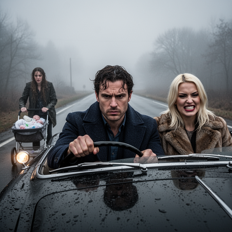 Spotting his disgraced ex-wife Maren walking down a dismal rural road in rural upstate New York while cradling a pair of newborn infants, accompanied by the cruel taunts of his current fiancée Tess…